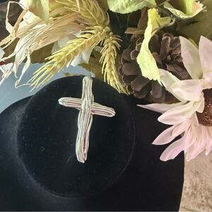 PZ Or PAZ Israel 925 Sterling Silver Cross Pendant for Necklace